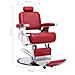 Poltrona Da Barbiere Rossa 68x69x116 Cm In Similpelle - Foto miniatura 7