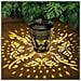 Lanterna Solare Da Giardino Per Esterni - Design A Farfalla, Finitura Nera - Foto miniatura 2