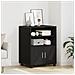 Armadietto Roulante Nero Rovere 60x48x81 cm Legno Ingegnerizzato - Foto miniatura 4