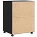 Armadietto Roulante Nero Rovere 60x48x81 cm Legno Ingegnerizzato - Foto miniatura 6