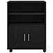 Armadietto Roulante Nero Rovere 60x48x81 cm Legno Ingegnerizzato - Foto miniatura 7