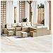 Set Divano da Giardino con cuscino 13 pcs Beige Poly Rattan - Foto miniatura 2