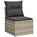 Set Divano da Giardino 9 pcs Grigio chiaro Poly Rattan - Foto miniatura 5