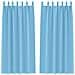 Tende con tende 2 pcs Azzurro 225x140cm Poliestere - Foto miniatura 1