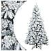 Albero di Natale Artificiale Snodato Foderato di Neve Bianco - Foto miniatura 1