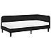 Cornice del letto ad angolo Nero 90 x 200 cm Velluto - Foto miniatura 1