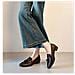 Mocassini Slip-on Con Tacco Chunky Da Donna: Scarpe Classiche Eleganti E Confortevoli Brown 37 - Foto miniatura 2