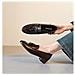 Mocassini Slip-on Con Tacco Chunky Da Donna: Scarpe Classiche Eleganti E Confortevoli Brown 37 - Foto miniatura 4