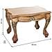 Tavolino In Legno Marrone Fatto A Mano 59x43x41h - Foto miniatura 4