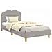 Struttura letto bambini con testata Grigio chiaro 90 x 190 cm - Foto miniatura 3