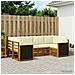 Set divano sezionale con cuscino 5 pcs Naturale e Crema - Foto miniatura 2