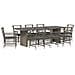 Set da pranzo per esterni 9 pz Grigio polyrattan - Foto miniatura 1