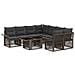 Set Divano da Giardino 9 pz Grigio e Grigio Scuro polyrattan - Foto miniatura 1