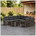 Set Divano da Giardino 9 pz Grigio e Grigio Scuro polyrattan - Foto miniatura 10