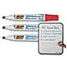 Board Marker Bullet Tip 3 - 5.5mm Rosso Pack3 & Whiteboard - Foto miniatura 1