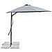 Ombrellone Da Giardino 2,5 X 2,5 Palo Laterale Grigio Per Esterno Ristorante Gelateria Bar Hotel Albergo - Foto miniatura 1