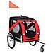 Rimorchio Da Bici Per Cani Rosso E Nero - Foto miniatura 1