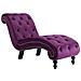 Poltrona Relax Viola In Velluto - Foto miniatura 2