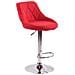 Sgabello Design LAZIO in Tessuto - Sedia Cucina Girevole e Regolabile (83-104 cm) con Poggiapiedi I Sgabello Bar Imbottito Rosso - Foto miniatura 1