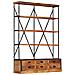 Libreria A 4 Ripiani 6 Cassetti 122x36x181cm Massello Di Mango - Foto miniatura 1