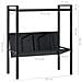 Scaffale Libri 2 Ripiani Nero 52x28x59 cm Legno Multistrato - Foto miniatura 8