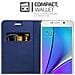 Custodia Compatibile Con Samsung Galaxy Note 5 In Classy Blu Scuro - Coperchio Protettiva Con Chiusura Magnetica, Funzione Stand E Tasca Per Le Carte - Foto miniatura 4