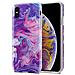 Cadorabo Custodia Compatibile Con Apple Iphone Xs Max In Marmo Rosa Viola No. 19 - Coperchio Protettivo In Silicone Tpu Con Motivo A Mosaico - Foto miniatura 1