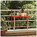 Tavolo Da Balcone Rosso 60x40 Cm In Acciaio - Foto miniatura 1