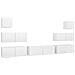 Set Mobili Porta TV 7 pz Bianco in Legno Multistrato - Foto miniatura 1