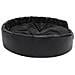 Lettino Per Cani Nero 99x89x21 Cm In Peluche E Similpelle - Foto miniatura 2