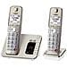 Telefono Cordless Panasonic A Tasti Grandi Con Ab Kx-tge262gn Duo - Champagne - Foto miniatura 2