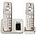 Telefono Cordless Panasonic A Tasti Grandi Con Ab Kx-tge262gn Duo - Champagne - Foto miniatura 3