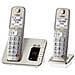 Telefono Cordless Panasonic A Tasti Grandi Con Ab Kx-tge262gn Duo - Champagne - Foto miniatura 4