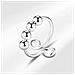 Confezione Da 3 Anelli Antistress Rame Regolabili Silver - Foto miniatura 4