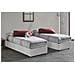 Letto Singolo Federica, Letto Contenitore Con Rivestimento In Ecopelle, 100% Made In Italy, Apertura Frontale, Con Materasso Cm 90x200 Incluso, Bianco - Foto miniatura 2