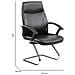 Sedia Da Ufficio Macquarie, Poltrona Direzionale Con Braccioli, Sedia Ergonomica Da Ufficio, Nero, 60x59h95, Cm - Foto miniatura 2