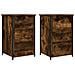 Comodini 2 Pz Rovere Fumo 40x36x60 Cm In Legno Multistrato - Foto miniatura 2