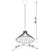 Sollux Lighting Lampada A Sospensione Eda Sl.1186 - Industriale Lampade A Sospensione Nero 86x40x40 Cm - Foto miniatura 5