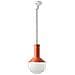 Sospensione Vintage Grande Decò Selaron Ceramica Arancio Poke 1 Luce E27 - Foto miniatura 1