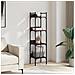 Libreria 4 Ripiani Rovere Marrone 35x30x138,5 Legno Multistrato - Foto miniatura 3