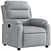Poltrona Reclinabile In Tessuto Grigio Chiaro - Foto miniatura 1