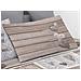Completo Lenzuola Linea Pensieri Delicati 100% Cotone Disegno Shabby Love Singolo Beige - Foto miniatura 4