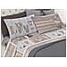 Completo Lenzuola Linea Pensieri Delicati 100% Cotone Disegno Shabby Love Singolo Beige - Foto miniatura 1