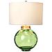 Lampada Scrivania Contemporanea Kara Vetro Metallo Ottone Vetro Verde 1 Luce E27 - Foto miniatura 3