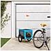 Rimorchio Da Bici Per Animali Blu E Nero Oxford E Ferro - Foto miniatura 8