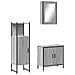Set Mobili Da Bagno 3 Pz Grigio Sonoma In Legno Multistrato - Foto miniatura 1