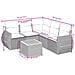 Set Divano Da Giardino 6 Pz Con Cuscini Beige In Polyrattan - Foto miniatura 3