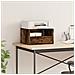 Supporto Stampante Rovere Fumo 40x32x22,5 Cm Legno Multistrato - Foto miniatura 3