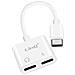 Adattatore Da Usb-c A 2x Usb-c Audio E Carica Rapida Power Delivery, Bianco - Foto miniatura 2