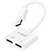 Adattatore Da Usb-c A 2x Usb-c Audio E Carica Rapida Power Delivery, Bianco - Foto miniatura 1